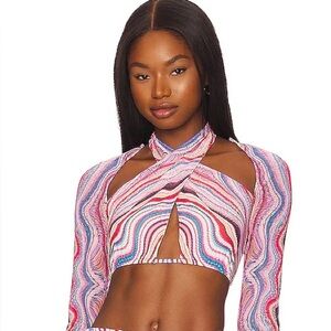 AFRM Cordelia top in Multi Wave color